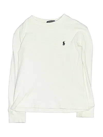 Pre-owned Polo By Ralph Lauren Kids' Long Sleeve T-shirt In Ivory