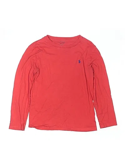Pre-owned Polo By Ralph Lauren Kids' Long Sleeve T-shirt In Red
