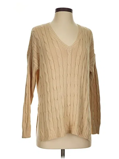 Pre-owned Polo By Ralph Lauren Pullover Sweater In Tan