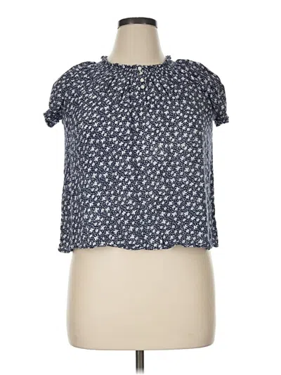 Pre-owned Polo By Ralph Lauren Short Sleeve Blouse In Blue