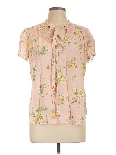 Pre-owned Polo By Ralph Lauren Short Sleeve Blouse In Pink