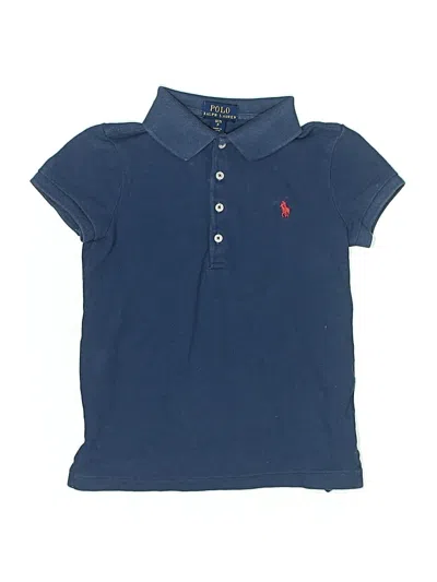 Pre-owned Polo By Ralph Lauren Kids' Short Sleeve Polo In Blue