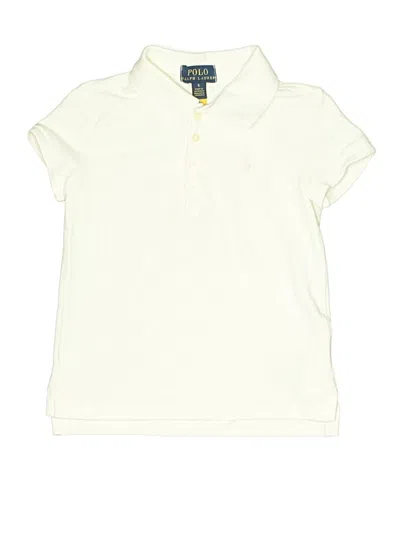 Pre-owned Polo By Ralph Lauren Kids' Short Sleeve Polo In White