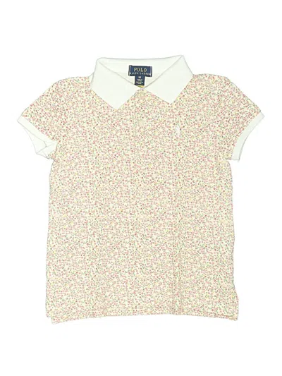 Pre-owned Polo By Ralph Lauren Kids' Short Sleeve Polo In White