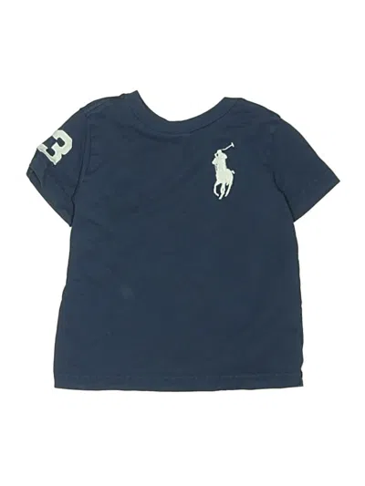 Pre-owned Polo By Ralph Lauren Kids' Short Sleeve Top Blue Tops