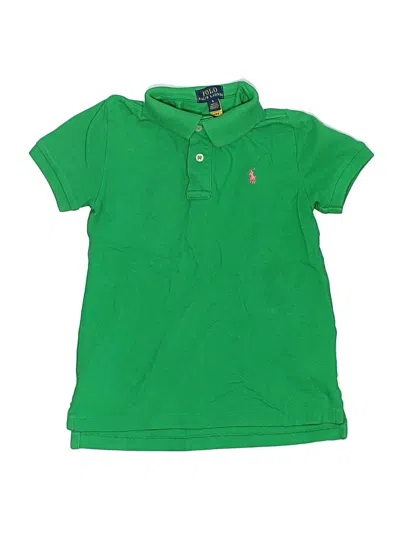 Pre-owned Polo By Ralph Lauren Kids' Short Sleeve Top Green Tops