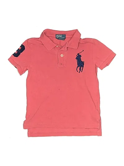 Pre-owned Polo By Ralph Lauren Kids' Short Sleeve Top Red Tops