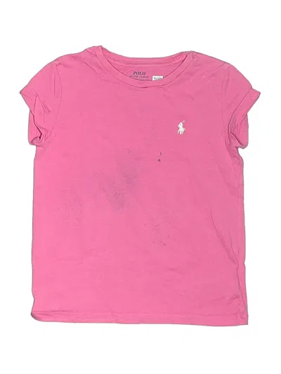 Pre-owned Polo By Ralph Lauren Kids' Short Sleeve T-shirt In Pink