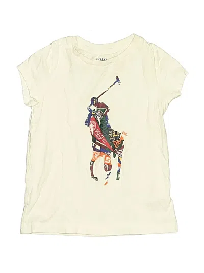 Pre-owned Polo By Ralph Lauren Kids' Short Sleeve T-shirt In White