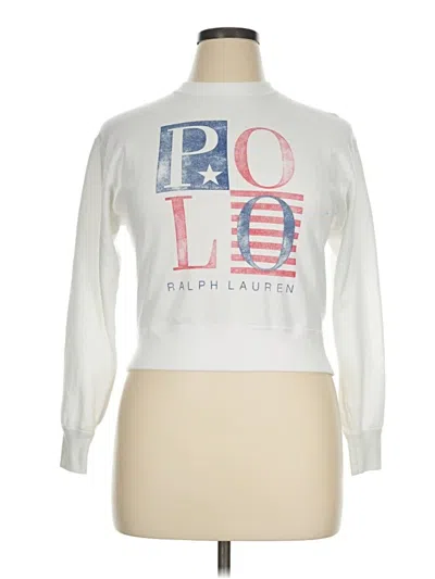 Pre-owned Polo By Ralph Lauren Sweatshirt In White