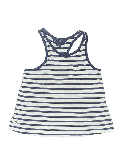 Pre-owned Polo By Ralph Lauren Kids' Tank Top Blue Halter Neckline Tops