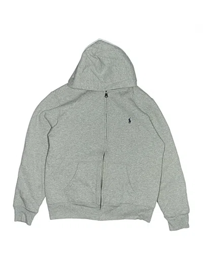 Pre-owned Polo By Ralph Lauren Kids' Zip Up Hoodie In Gray
