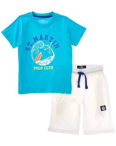 Polo Club St. Martin Kids' 2pc Jersey T-shirt & Bermuda Short Set In Animal Print