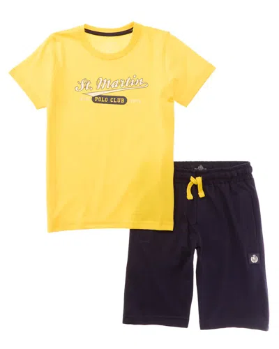 Polo Club St. Martin Kids' 2pc Jersey T-shirt & Bermuda Short Set In Multi