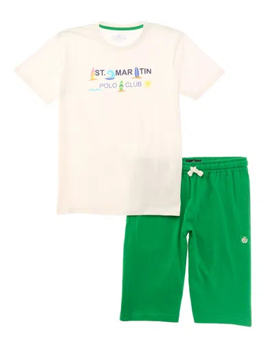 Polo Club St. Martin Kids' 2pc Jersey T-shirt & Bermuda Short Set In Multi