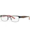 Polo Prep Pp8036 Unisex Rectangle Eyeglasses In Dark Blue