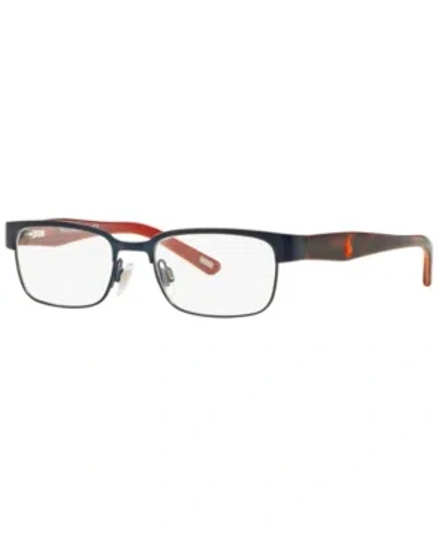 Polo Prep Pp8036 Unisex Rectangle Eyeglasses In Dark Blue