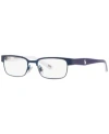 Polo Prep Pp8036 Unisex Rectangle Eyeglasses In Navy
