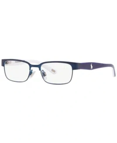 Polo Prep Pp8036 Unisex Rectangle Eyeglasses In Navy