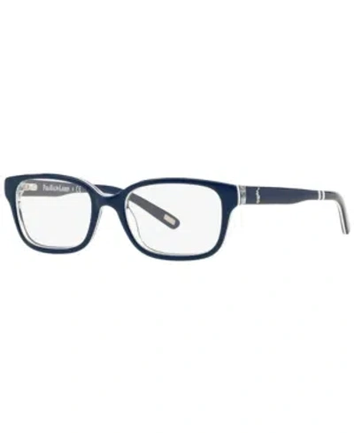 Polo Prep Pp8520 Men's Rectangle Eyeglasses In Navy