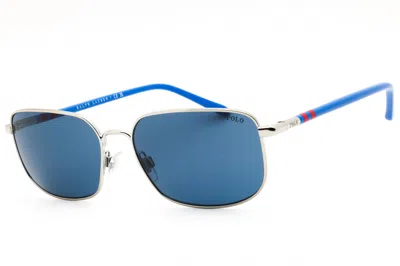 Polo Ralph Lauren 0ph3159 Metal Rectangular Sunglasses In Blue