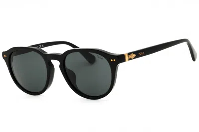 Polo Ralph Lauren 0ph4221f Round Acetate Sunglasses In Black
