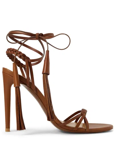 Polo Ralph Lauren 100mm Alexandrea Sandals In Rl Gold