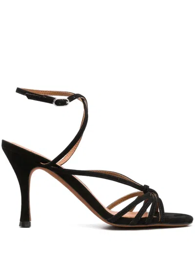 Polo Ralph Lauren Strap-detailed Leather Sandals In Black