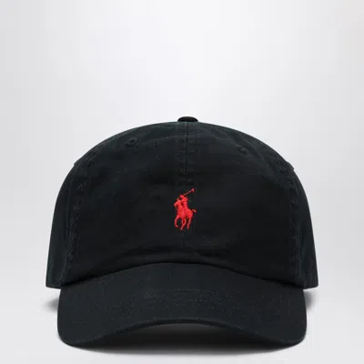 Polo Ralph Lauren Black Baseball Cap With Logo Embroidery In Cotton Man In Multi