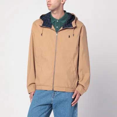 Polo Ralph Lauren Zippered Hooded Jacket With Side Pockets In Pink