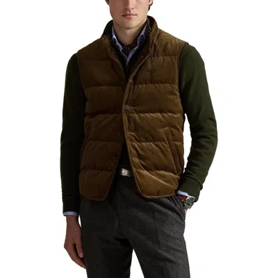 Polo Ralph Lauren 12 Wale Corduroy 650 Fill Power Down Vest In Green