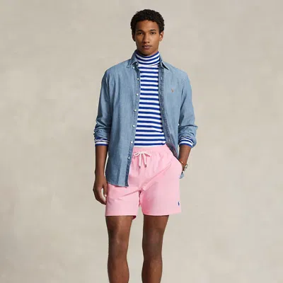 Polo Ralph Lauren 14.6 Cm Traveller Classic Swimming Trunk In Pink