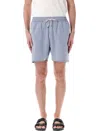Polo Ralph Lauren Traveler Straight-leg Mid-length Striped Cotton-blend Seersucker Swim Shorts