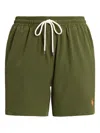 Polo Ralph Lauren Mens Supply Olive Traveller Logo-embroidered Recycled Polyester-blend Swim Shorts In New Olive
