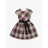 Polo Ralph Lauren Plaid Fit-and-flare Dress In 147 Cream Red Multi