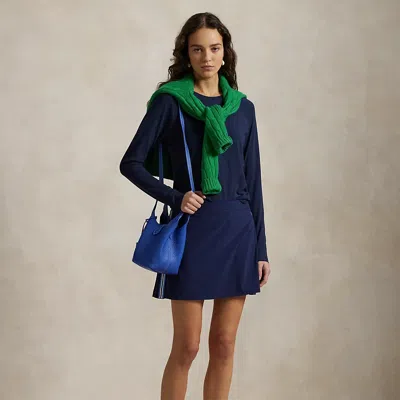 Polo Ralph Lauren 15" Back-pleated Performance Skort In Refined Navy/pl Bl/refned