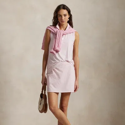 Polo Ralph Lauren 15" Gingham Pleated Performance Skort In Garden Pink Classic Gingh