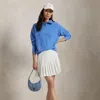 Polo Ralph Lauren 15" Pleated A-line Performance Skort In Ceramic White