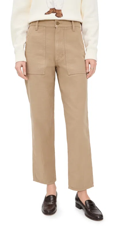 Polo Ralph Lauren Cotton Cropped Trousers In Brown