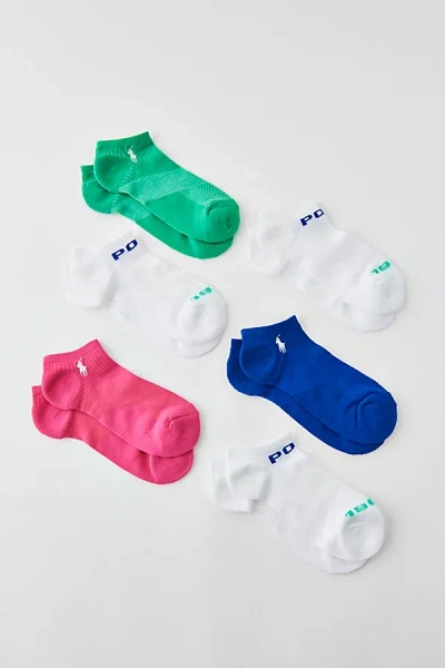 Polo Ralph Lauren 1967 Low-cut Ankle Sock 6-pack In Assorted, Women's At Urban Outfitters In Multi