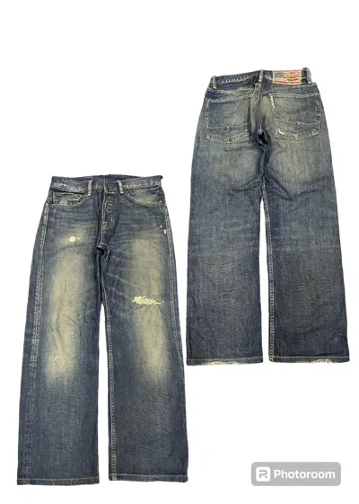 Pre-owned Polo Ralph Lauren 2000s Pjc Ralph Laurent Distressed Jeans In Blue