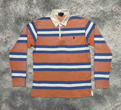 Pre-owned Polo Ralph Lauren 2000s Polo By Ralph Laurent Stripes Polo Shirt In Blue