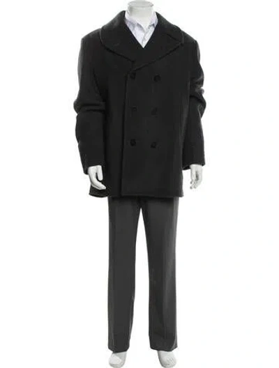 Pre-owned Polo Ralph Lauren 2022 Melton Peacoat In Black