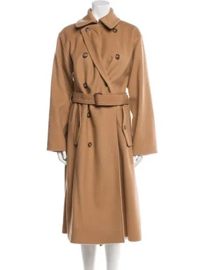 Pre-owned Polo Ralph Lauren 2024 Melton Trench Coat In Neutral