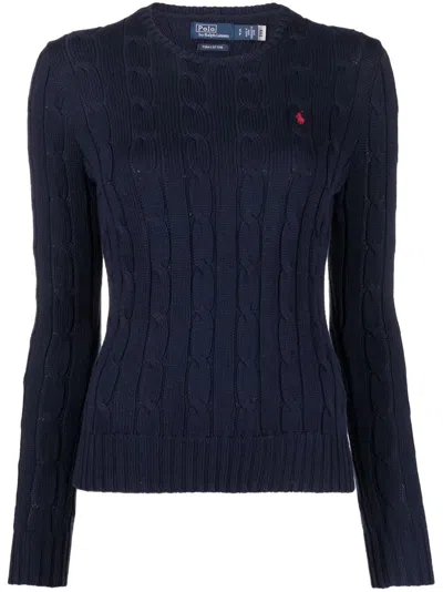 POLO RALPH LAUREN JULIANA LONG SLEEVE PULLOVER,211891640 002 HUNTER NAVY