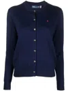 Polo Ralph Lauren Long Sleeve Cardigan In Blue