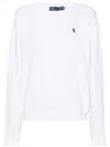 Polo Ralph Lauren Round Collar And Long-sleeved T-shirt In White