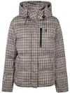 Polo Ralph Lauren Insulated Checkered Hooded Jacket In Brown