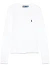 Polo Ralph Lauren Crewneck Msh Bt Long Sleeve Cardigan In White