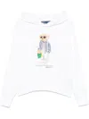 Polo Ralph Lauren Polo Bear Fleece Hoodie With Signature Detailing And Drawstring Hood In Gray
